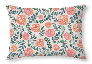 Watercolor Floral Pattern - Throw Pillow