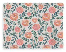 Load image into Gallery viewer, Watercolor Floral Pattern - Blanket