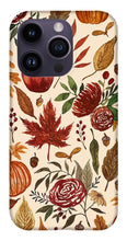 Load image into Gallery viewer, Watercolor Floral Pumpkin, Leaves, and Berries - Phone Case