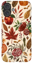 Load image into Gallery viewer, Watercolor Floral Pumpkin, Leaves, and Berries - Phone Case