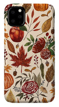 Load image into Gallery viewer, Watercolor Floral Pumpkin, Leaves, and Berries - Phone Case
