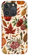 Load image into Gallery viewer, Watercolor Floral Pumpkin, Leaves, and Berries - Phone Case