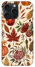 Load image into Gallery viewer, Watercolor Floral Pumpkin, Leaves, and Berries - Phone Case
