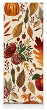 Load image into Gallery viewer, Watercolor Floral Pumpkin, Leaves, and Berries - Yoga Mat