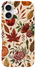 Load image into Gallery viewer, Watercolor Floral Pumpkin, Leaves, and Berries - Phone Case