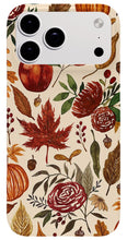 Load image into Gallery viewer, Watercolor Floral Pumpkin, Leaves, and Berries - Phone Case