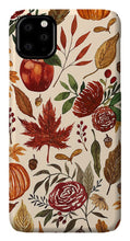 Load image into Gallery viewer, Watercolor Floral Pumpkin, Leaves, and Berries - Phone Case