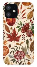 Load image into Gallery viewer, Watercolor Floral Pumpkin, Leaves, and Berries - Phone Case
