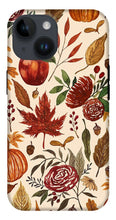 Load image into Gallery viewer, Watercolor Floral Pumpkin, Leaves, and Berries - Phone Case