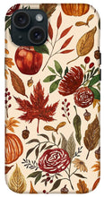 Load image into Gallery viewer, Watercolor Floral Pumpkin, Leaves, and Berries - Phone Case