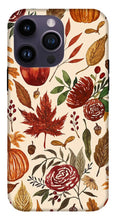 Load image into Gallery viewer, Watercolor Floral Pumpkin, Leaves, and Berries - Phone Case