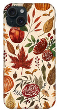Load image into Gallery viewer, Watercolor Floral Pumpkin, Leaves, and Berries - Phone Case