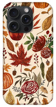 Load image into Gallery viewer, Watercolor Floral Pumpkin, Leaves, and Berries - Phone Case