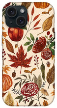 Load image into Gallery viewer, Watercolor Floral Pumpkin, Leaves, and Berries - Phone Case