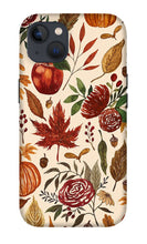 Load image into Gallery viewer, Watercolor Floral Pumpkin, Leaves, and Berries - Phone Case
