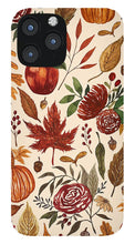 Load image into Gallery viewer, Watercolor Floral Pumpkin, Leaves, and Berries - Phone Case