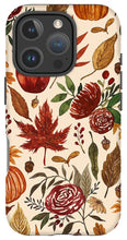 Load image into Gallery viewer, Watercolor Floral Pumpkin, Leaves, and Berries - Phone Case