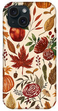 Load image into Gallery viewer, Watercolor Floral Pumpkin, Leaves, and Berries - Phone Case
