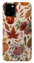 Load image into Gallery viewer, Watercolor Floral Pumpkin, Leaves, and Berries - Phone Case