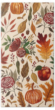 Load image into Gallery viewer, Watercolor Floral Pumpkin, Leaves, and Berries - Beach Towel