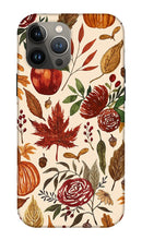 Load image into Gallery viewer, Watercolor Floral Pumpkin, Leaves, and Berries - Phone Case