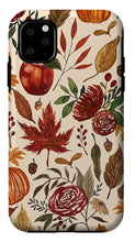 Load image into Gallery viewer, Watercolor Floral Pumpkin, Leaves, and Berries - Phone Case
