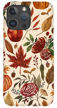 Load image into Gallery viewer, Watercolor Floral Pumpkin, Leaves, and Berries - Phone Case