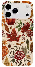 Load image into Gallery viewer, Watercolor Floral Pumpkin, Leaves, and Berries - Phone Case