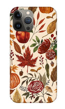 Load image into Gallery viewer, Watercolor Floral Pumpkin, Leaves, and Berries - Phone Case