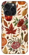 Load image into Gallery viewer, Watercolor Floral Pumpkin, Leaves, and Berries - Phone Case