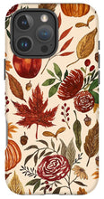 Load image into Gallery viewer, Watercolor Floral Pumpkin, Leaves, and Berries - Phone Case