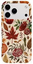 Load image into Gallery viewer, Watercolor Floral Pumpkin, Leaves, and Berries - Phone Case