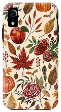 Load image into Gallery viewer, Watercolor Floral Pumpkin, Leaves, and Berries - Phone Case