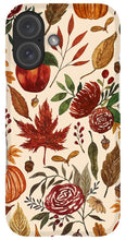 Load image into Gallery viewer, Watercolor Floral Pumpkin, Leaves, and Berries - Phone Case