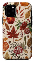 Load image into Gallery viewer, Watercolor Floral Pumpkin, Leaves, and Berries - Phone Case