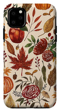 Load image into Gallery viewer, Watercolor Floral Pumpkin, Leaves, and Berries - Phone Case