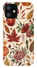 Load image into Gallery viewer, Watercolor Floral Pumpkin, Leaves, and Berries - Phone Case