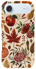 Load image into Gallery viewer, Watercolor Floral Pumpkin, Leaves, and Berries - Phone Case