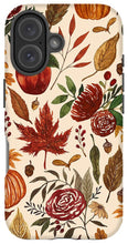 Load image into Gallery viewer, Watercolor Floral Pumpkin, Leaves, and Berries - Phone Case