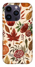 Load image into Gallery viewer, Watercolor Floral Pumpkin, Leaves, and Berries - Phone Case