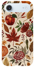 Load image into Gallery viewer, Watercolor Floral Pumpkin, Leaves, and Berries - Phone Case