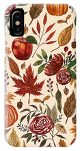 Load image into Gallery viewer, Watercolor Floral Pumpkin, Leaves, and Berries - Phone Case