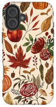 Load image into Gallery viewer, Watercolor Floral Pumpkin, Leaves, and Berries - Phone Case