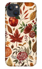 Load image into Gallery viewer, Watercolor Floral Pumpkin, Leaves, and Berries - Phone Case