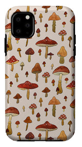 Watercolor Mushroom Pattern - Phone Case