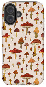 Watercolor Mushroom Pattern - Phone Case