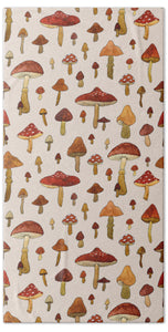 Watercolor Mushroom Pattern - Beach Towel