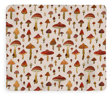 Load image into Gallery viewer, Watercolor Mushroom Pattern - Blanket