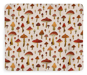 Watercolor Mushroom Pattern - Blanket