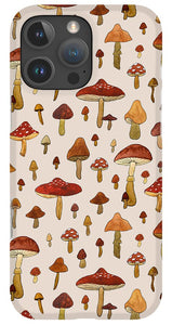 Watercolor Mushroom Pattern - Phone Case
